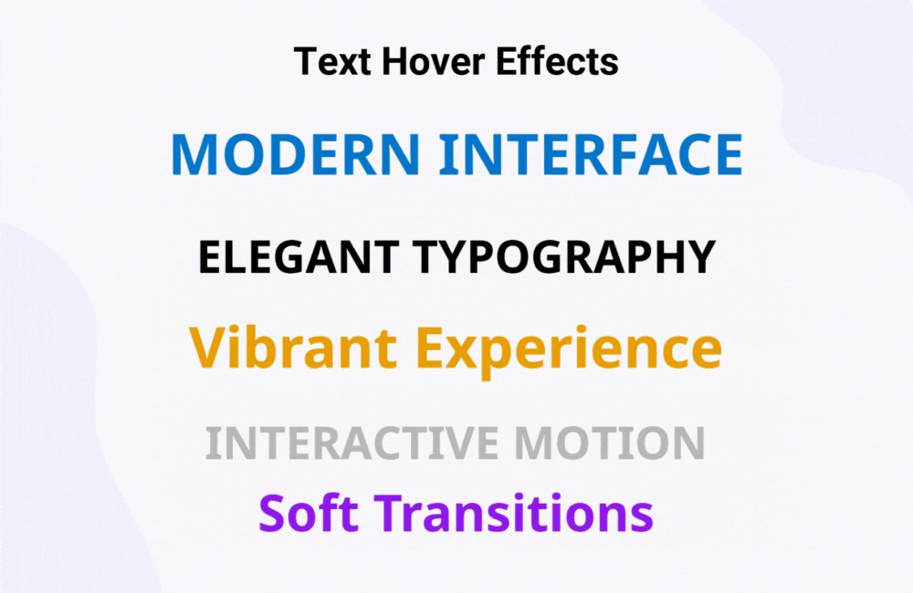 Divi text hover effects
