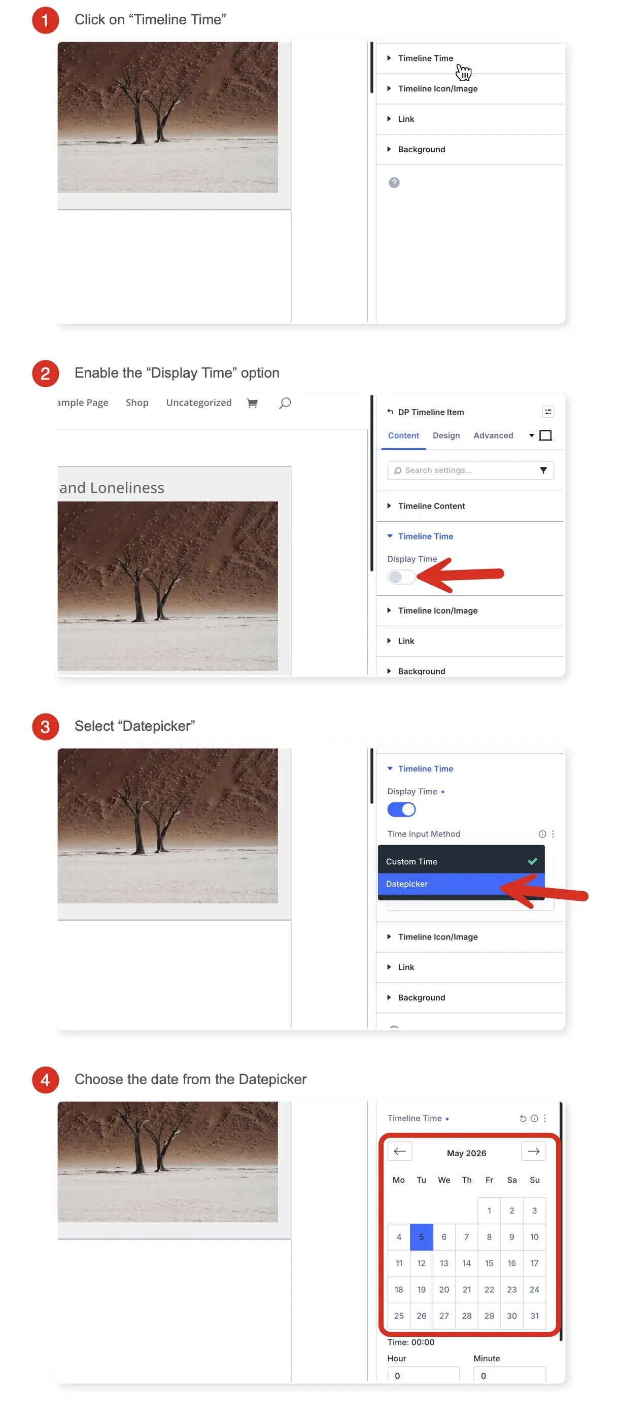 Adding date to the Photo timeline's item.