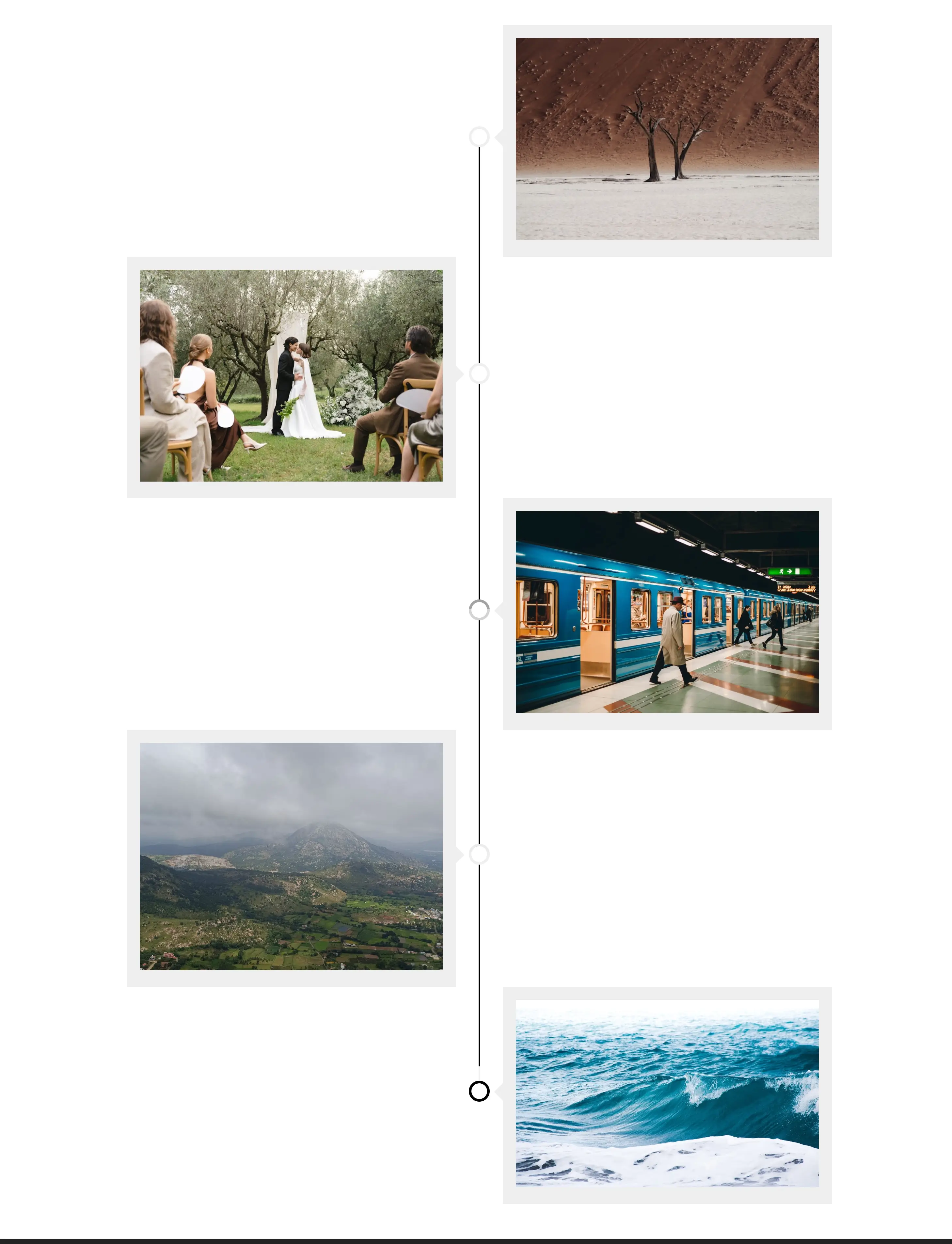 The Photo timeline with multiple images added to it.