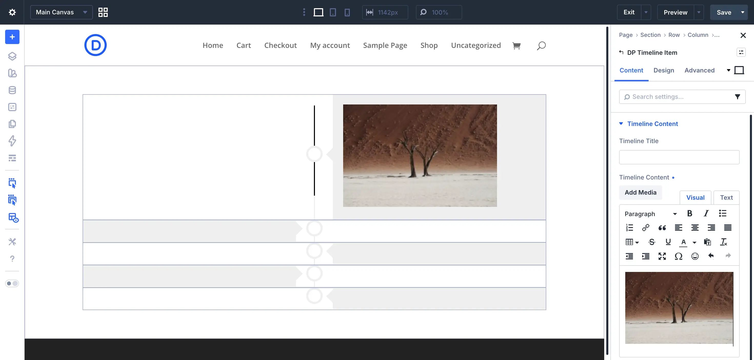 A single image in the Photo Timeline.