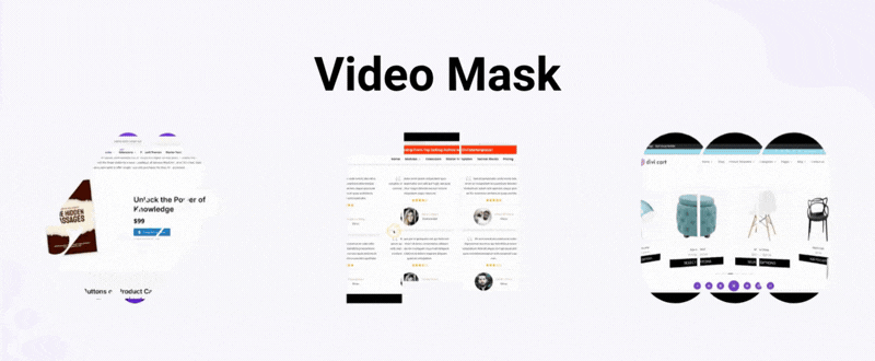 Divi video mask demonstration gif