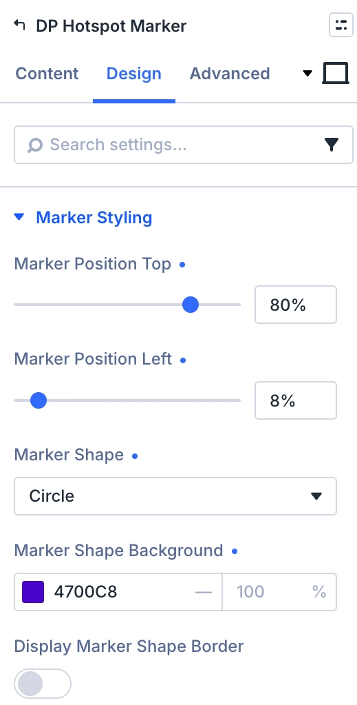 Adjust tooltip marker position