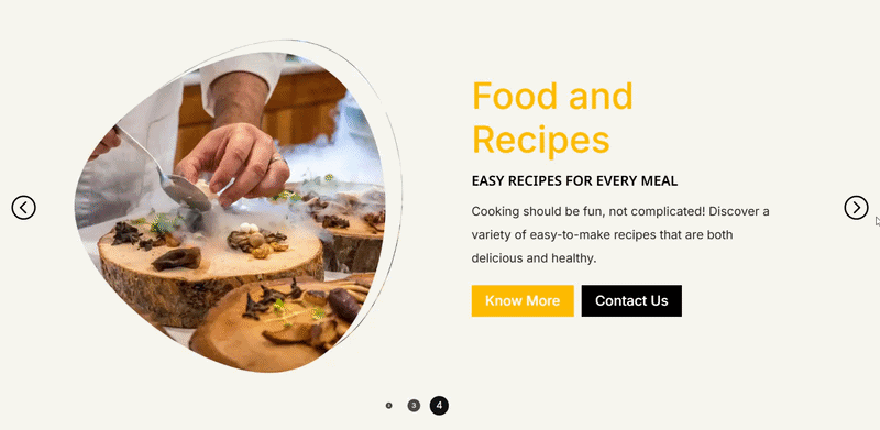 Demonstration of hero silder for Divi theme