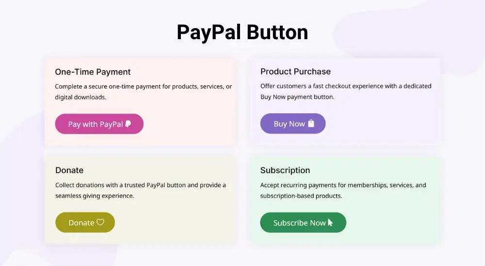 Demonstration image of Divi PayPal button module