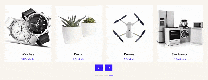 Demonstration of AIOC product categories carousel module