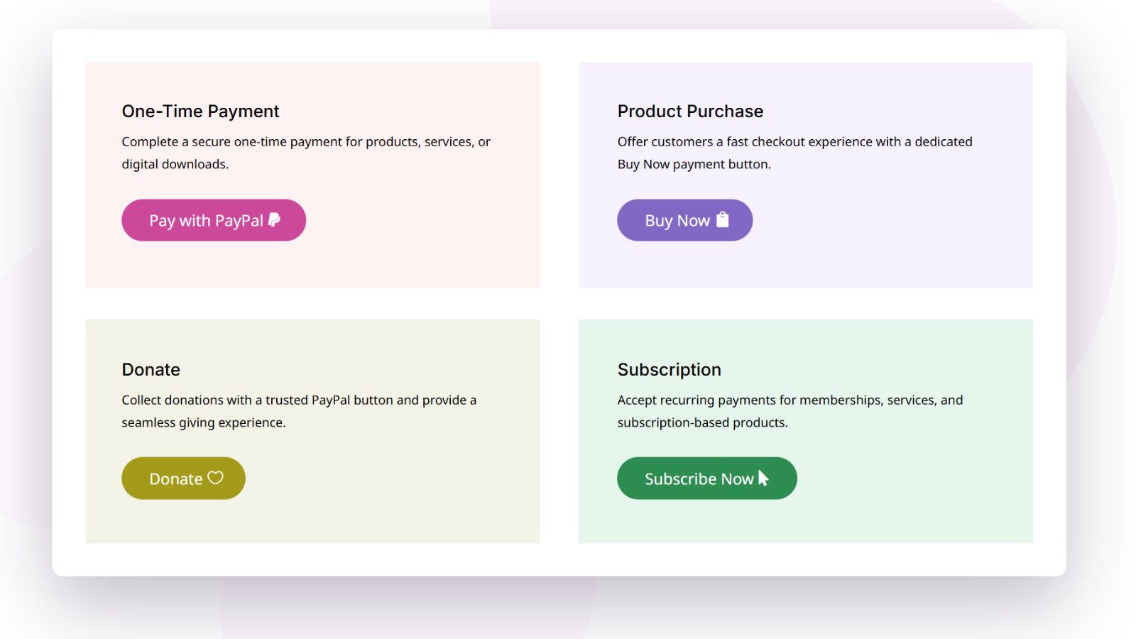 Divi paypal button module taking a payment on a page