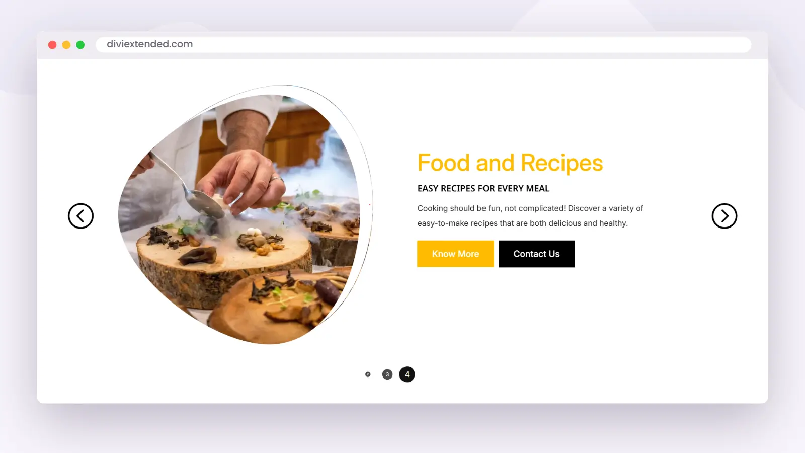 Hero Slider module full-width slide with headline and button