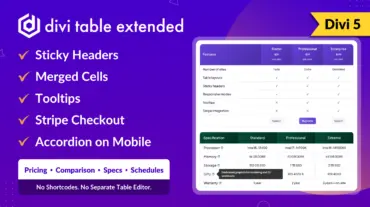 Divi Table Extended featured image