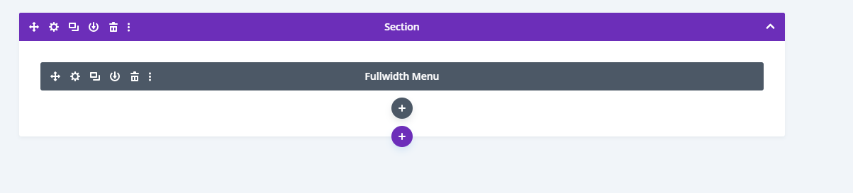 Custom Header Section with Divi theme builder(module view)